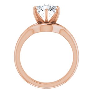 6 prong solitaire rose gold mock up with wedding band side