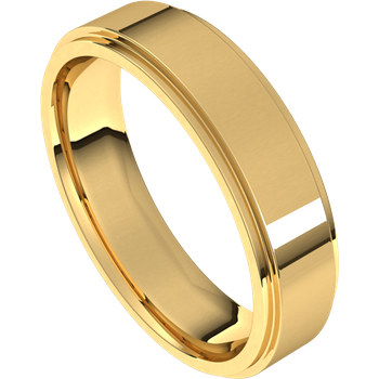 Anid 5mm band in yellow gold